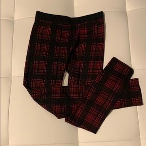 Papaya | Woman’s | Medium | Plaid | Leggings | Red